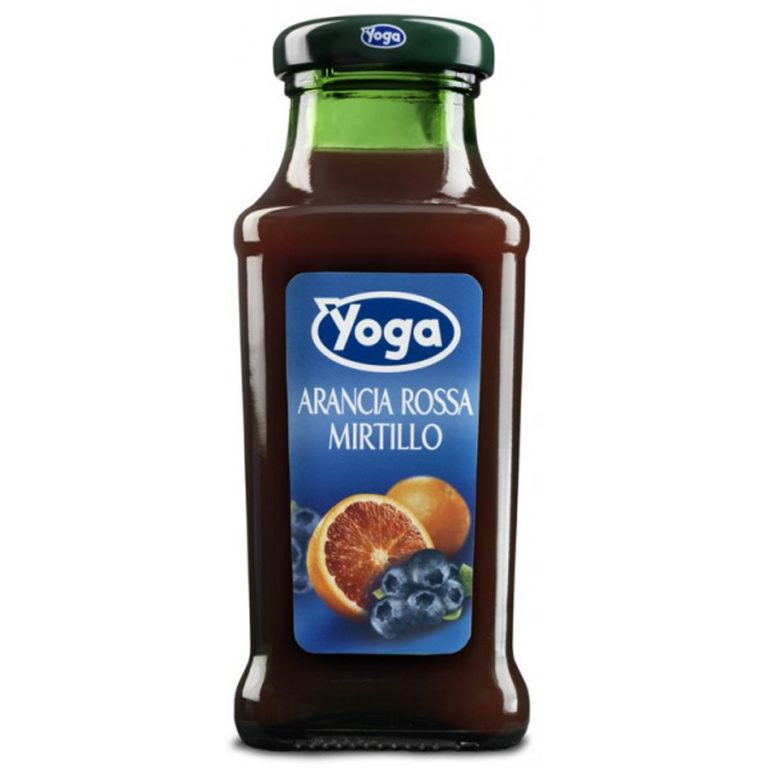 Succo di frutta Yoga gusto Arancia Rossa e Mirtillo - 24 bottiglie da 0